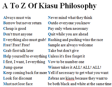 Kiasu Philosophy