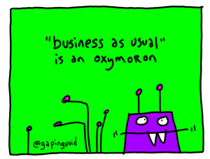 business as usual oxymoron